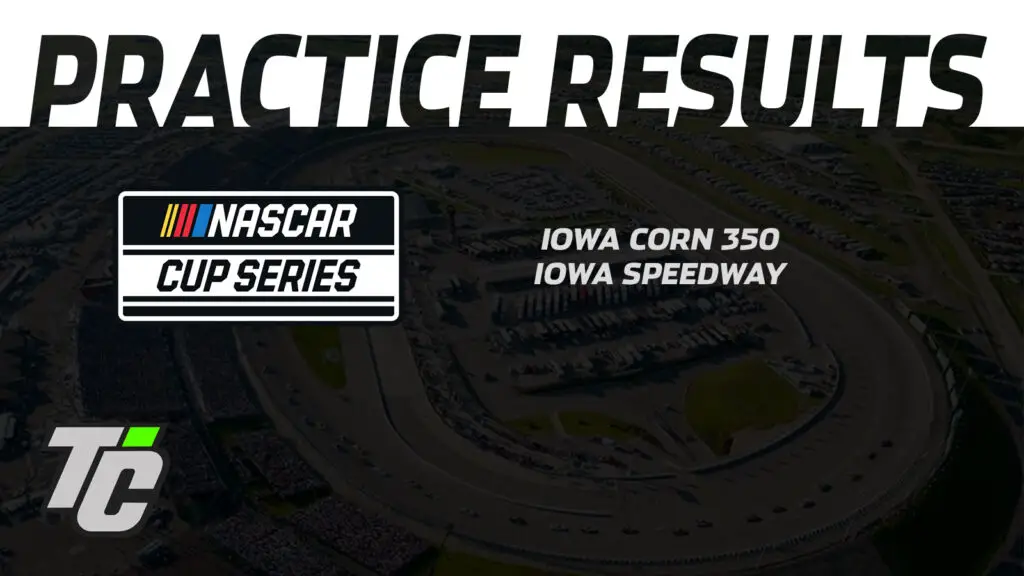 Practice Results Nascar Cup Series Iowa Corn At Iowa