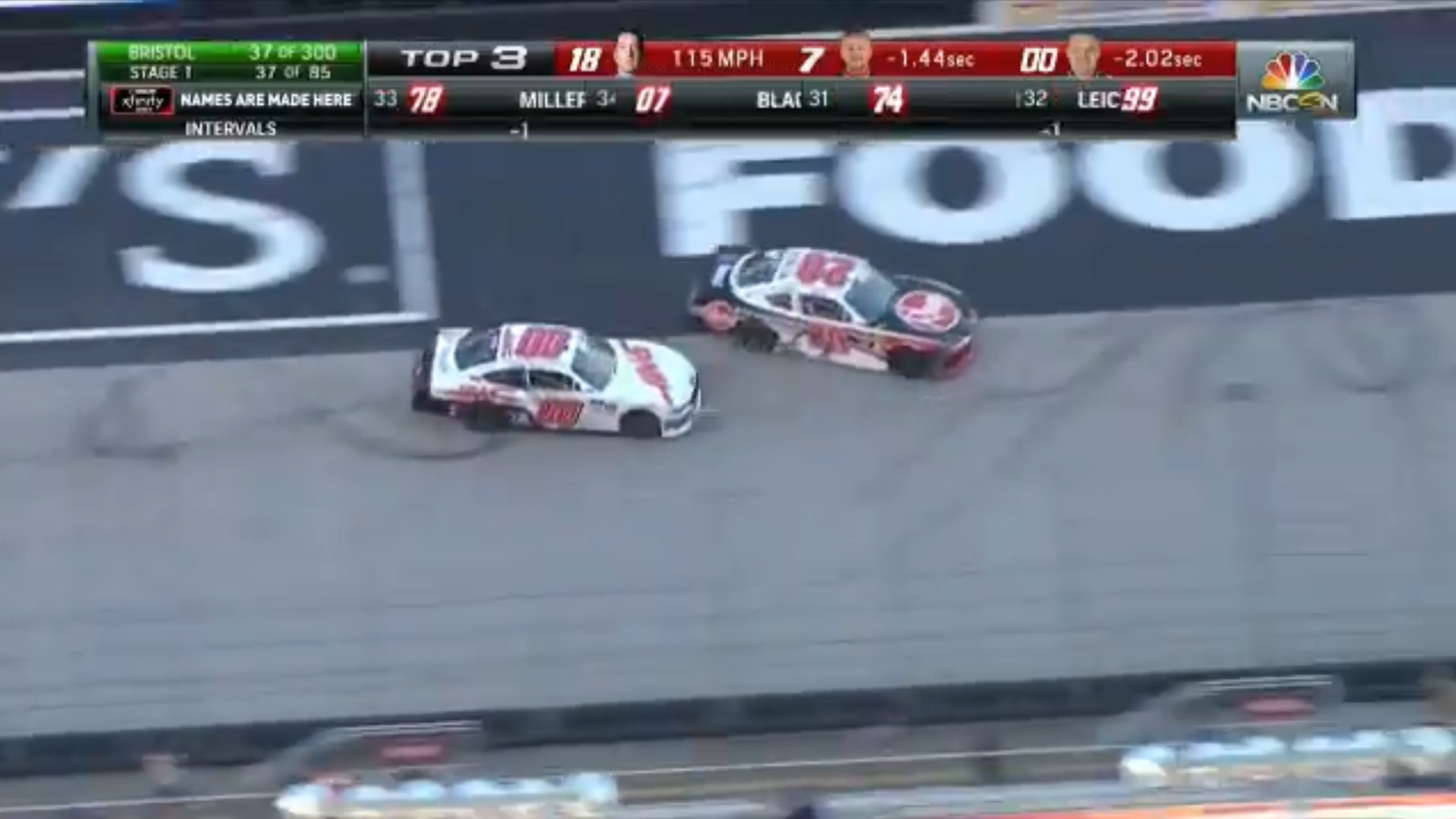 Video: Christopher Bell, Cole Custer, Joey Logano and Erik Jones Tangle ...