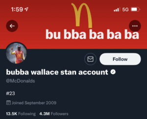 McDonalds Twitter Bubba Wallace