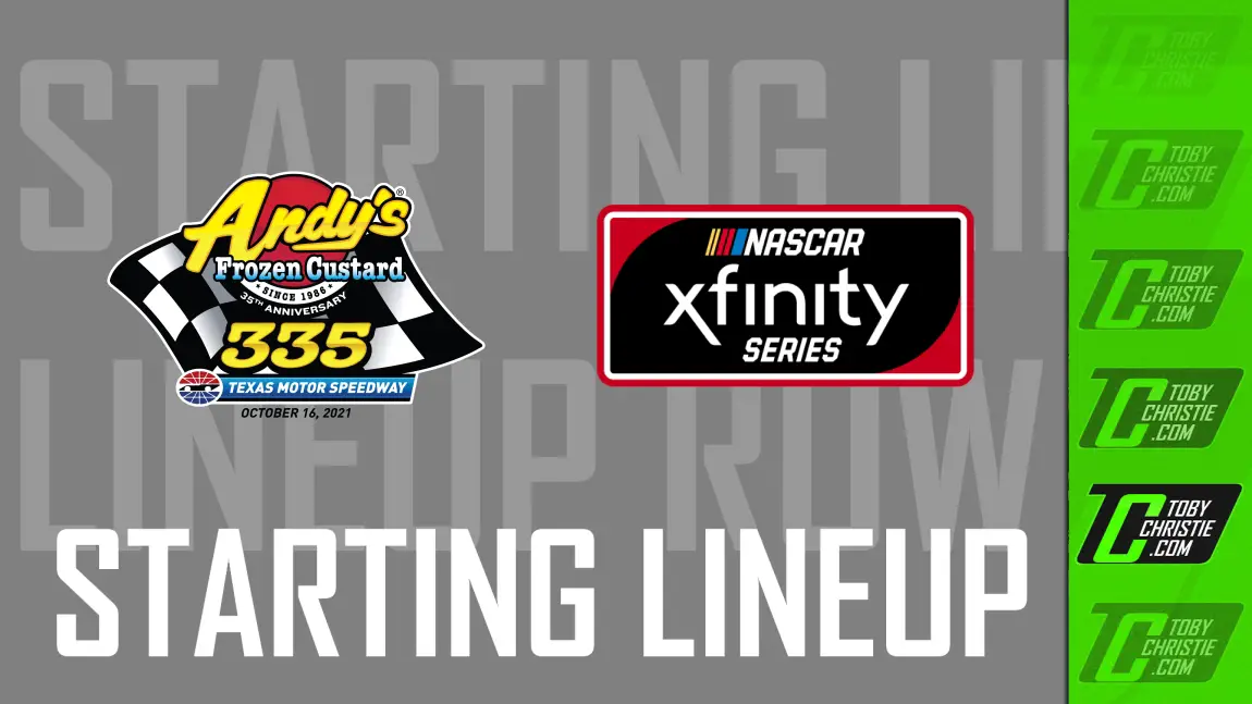 NASCAR Xfinity Texas Lineup