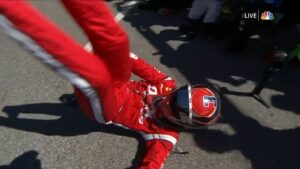 Scott Mclaughlin tumbles moments after victory