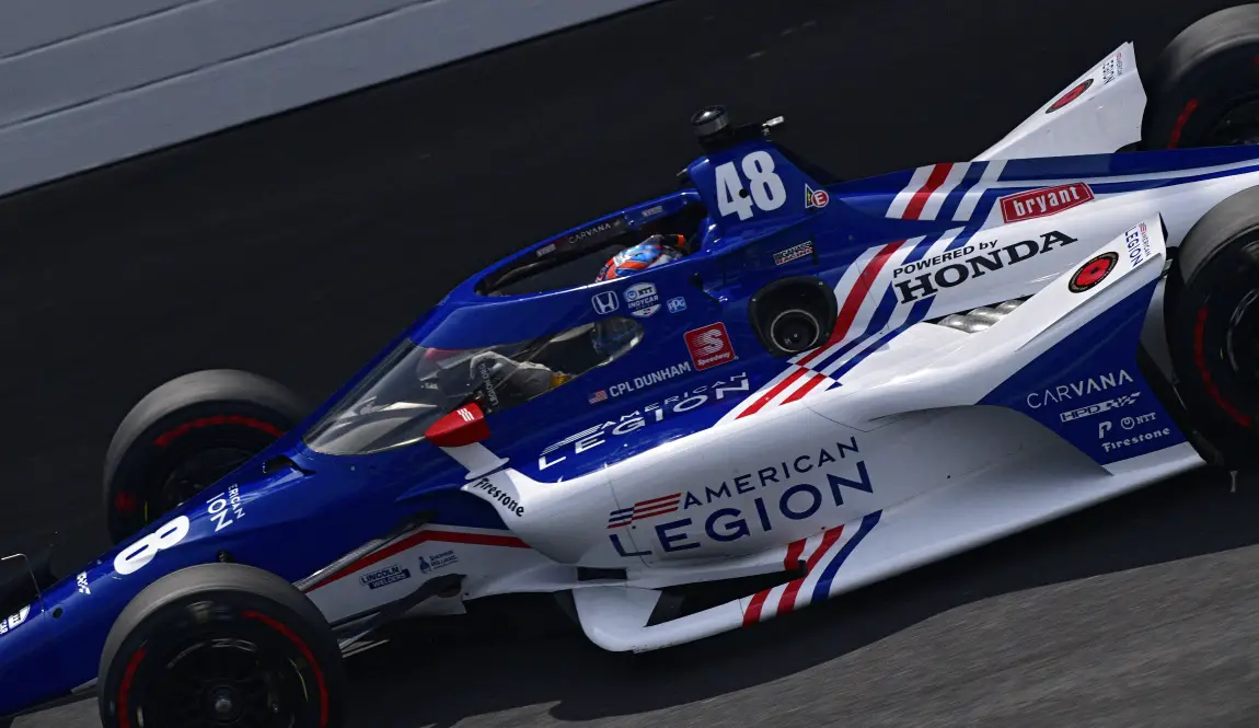 Tony Kanaan drives the No. 48 Chip Ganassi Racing Honda at the Indy 500.