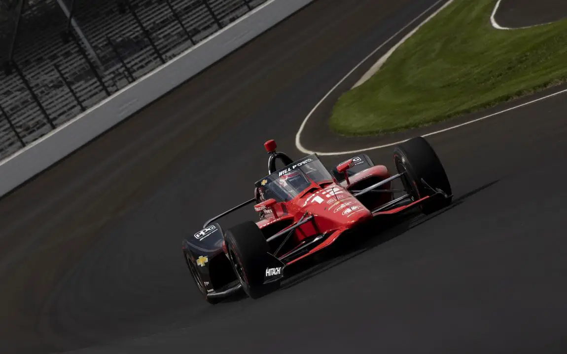 Will Power at the Open Test on Wednesday at IMS.