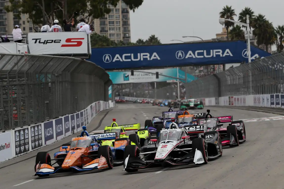 The start of the 2021 Acura Grand Prix of Long Beach.