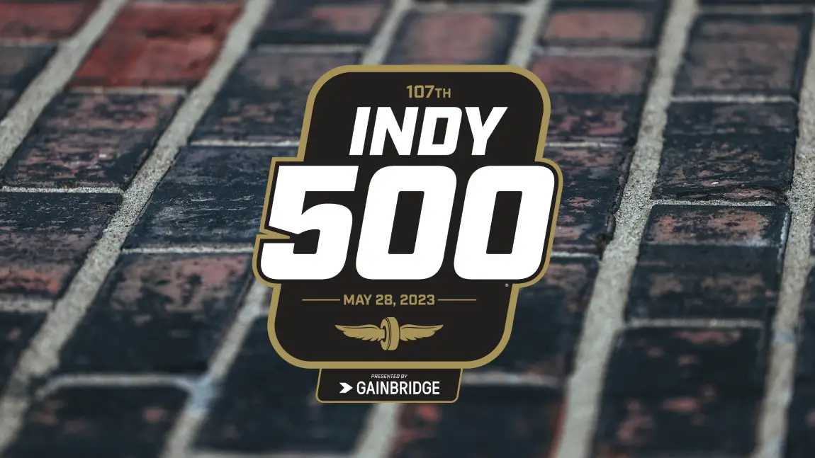 The logo for the 2023 Indianapolis 500.