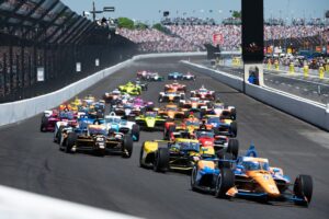 The start of the 105th Indianapolis 500.