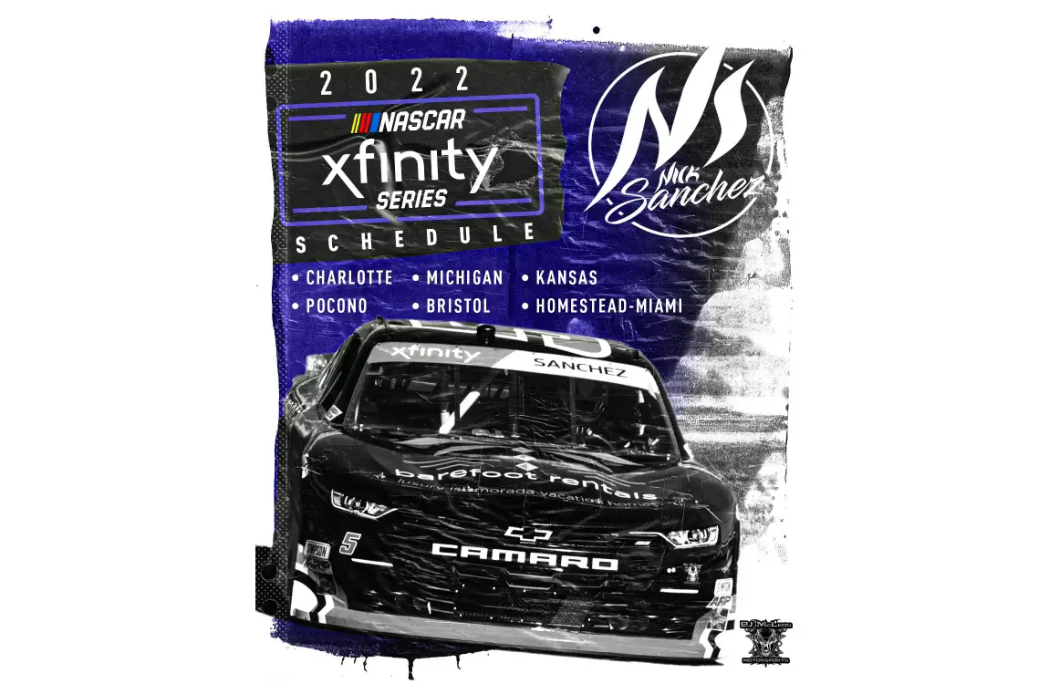 Nick Sanchez 2022 NASCAR Xfinity Series schedule