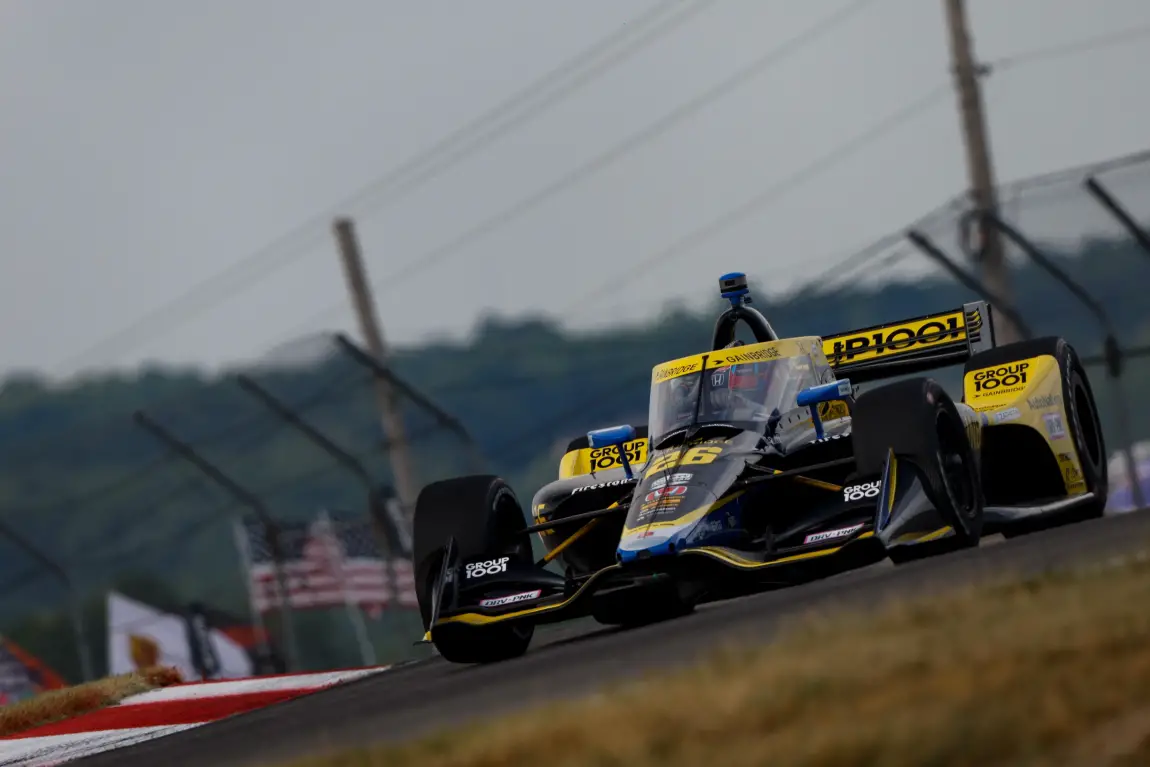 Colton Herta led second practice at Mid-Ohio.