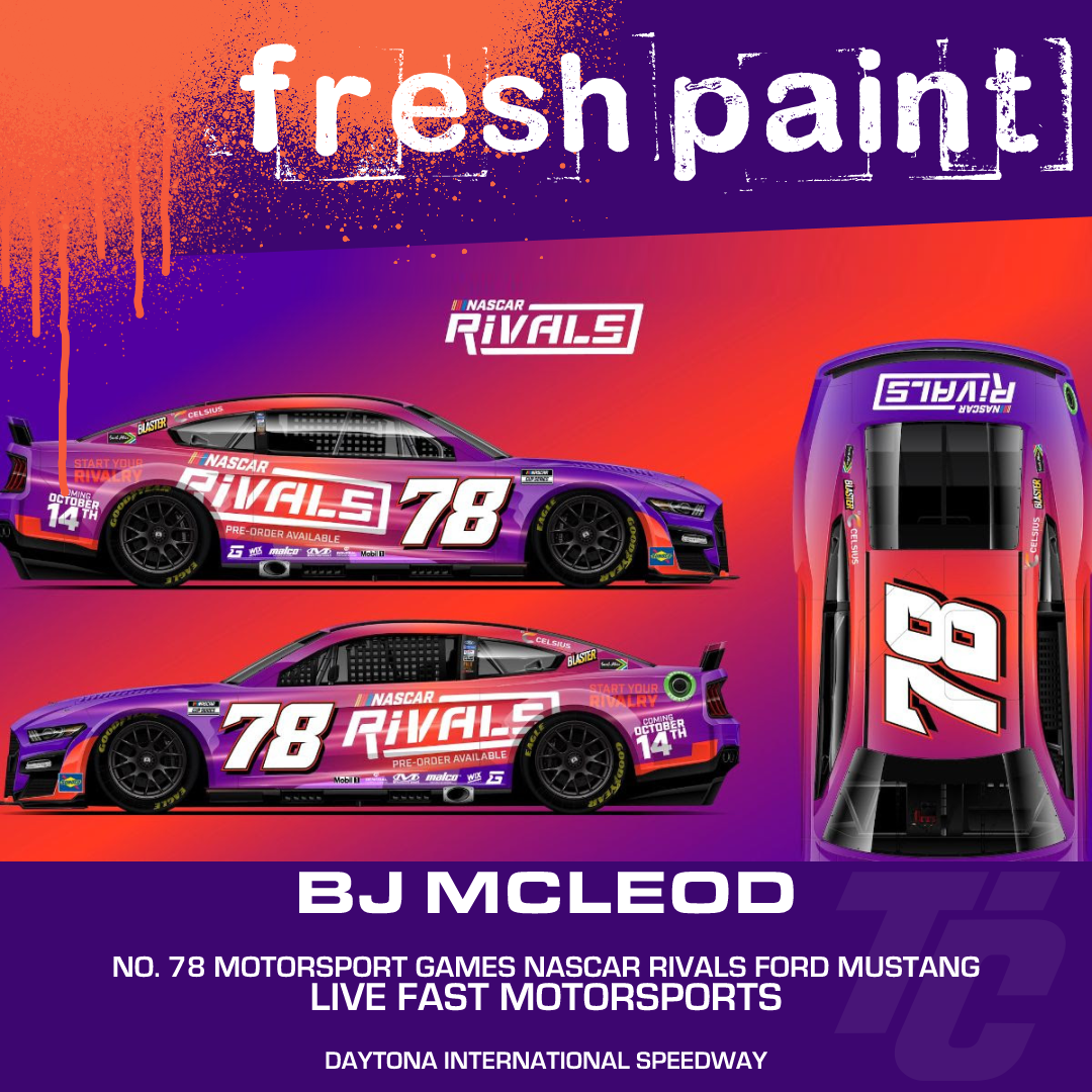 BJ McLeod NASCAR Rivals Nintendo Switch Paint Scheme Daytona 2022