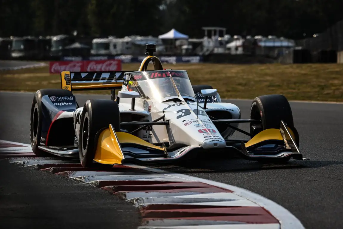 Christian Lundgaard practices before the 2022 Grand Prix of Portland.