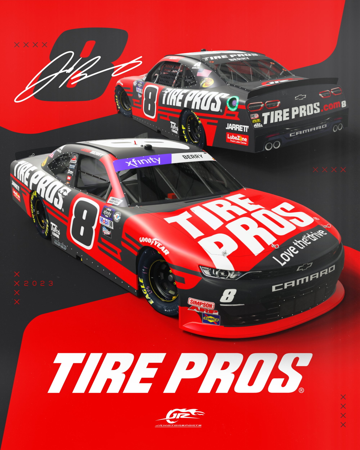 Josh Berry Tire Pros 2023 paint scheme JR Motorsports NASCAR Xfinity Series