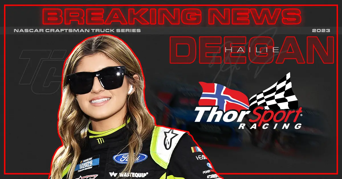 Hailie Deegan 2023 news ThorSport Racing NASCAR Craftsman Truck Series