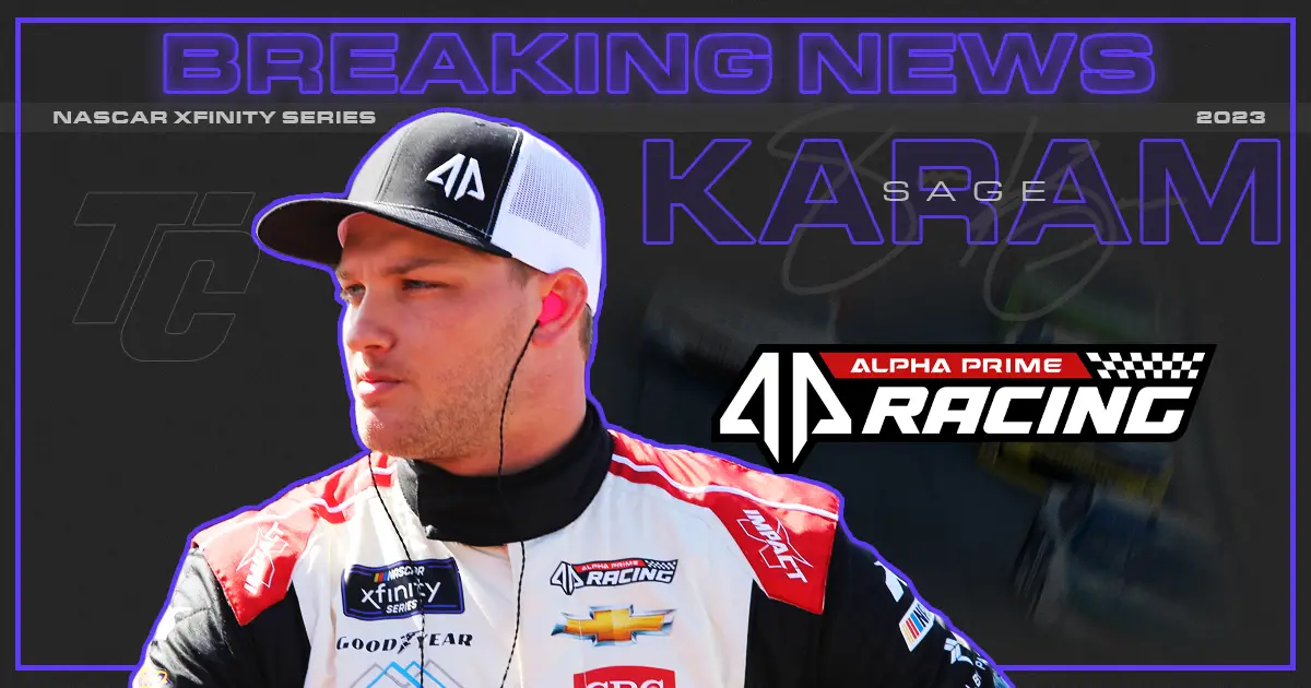 Sage Karam Alpha Prime Racing 2023 NASCAR Xfinity Series interview