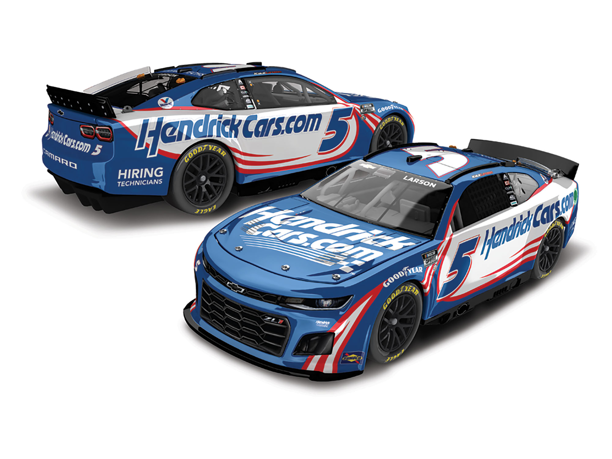 2023 Kyle Larson Hendrick Motorsports NASCAR Cup Series paint scheme HendrickCars.com No. 5 car