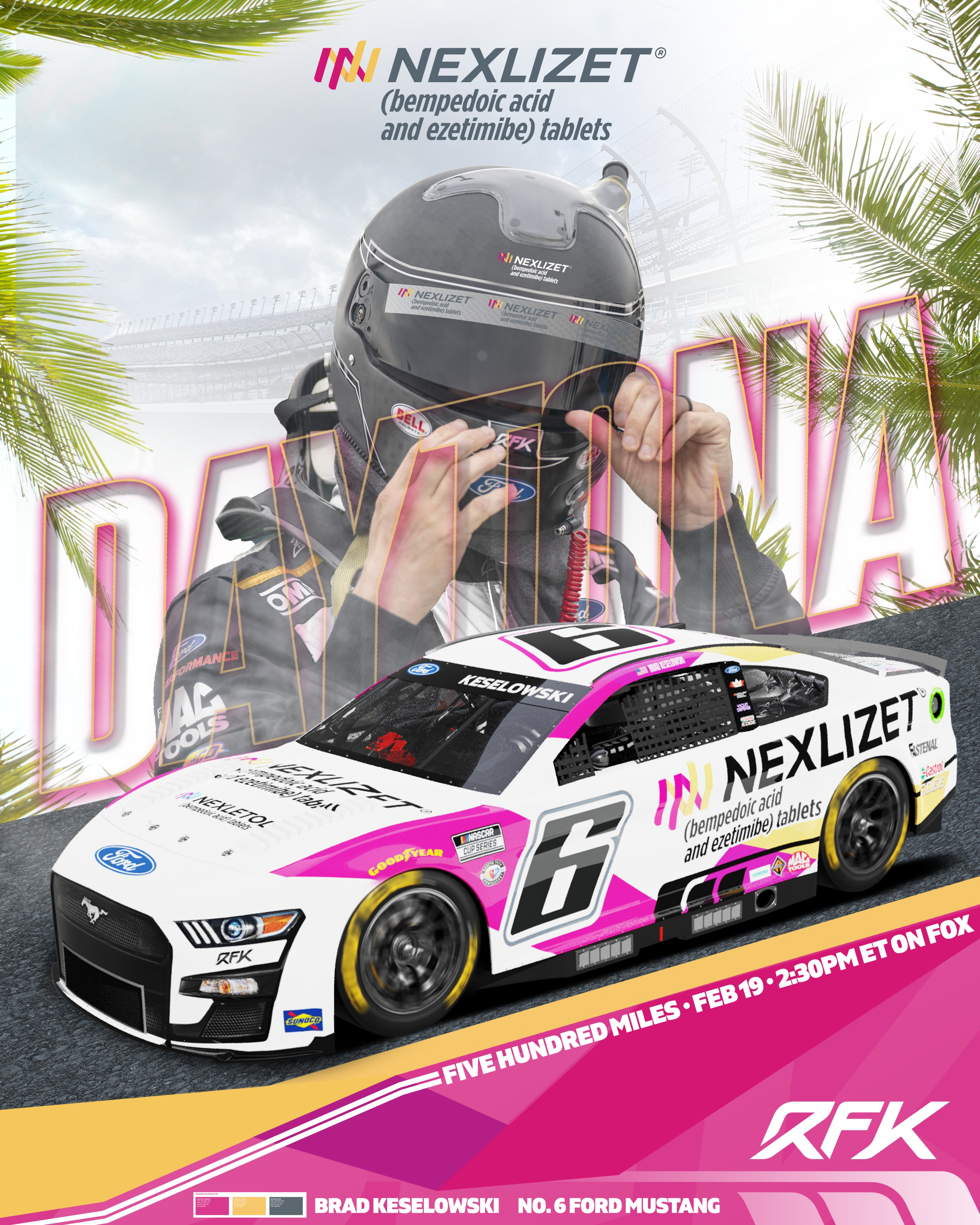 2023 Brad Keselowski RFK Racing paint scheme Nexlizet NASCAR Cup Series No. 6 car