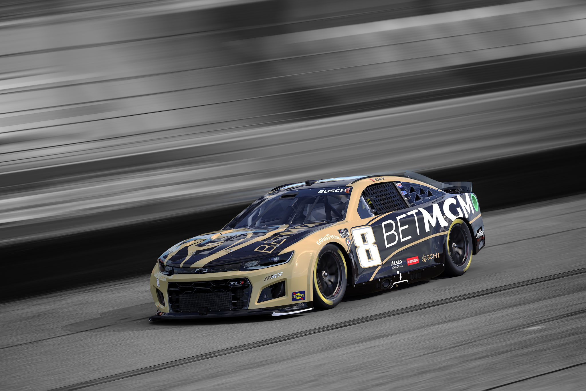 Kyle Busch 2023 Richard Childress Racing BetMGM paint scheme No. 8 car NASCAR Cup Series