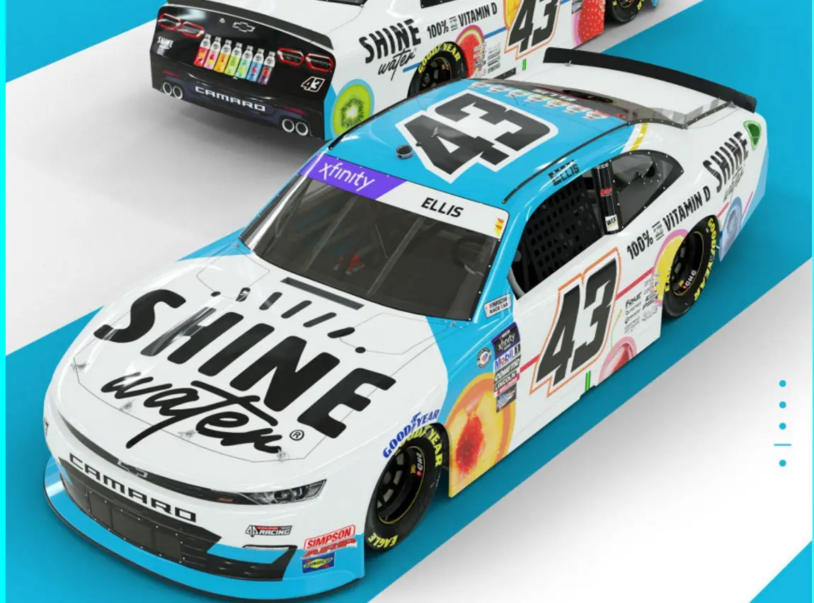 ShineWater Alpha Prime Racing Ryan Ellis 2023 sponsors NASCAR Xfnity Series Las Vegas Motor Speedway