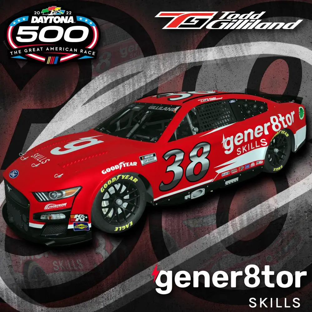 Todd Gilliland Front Row Motorsports Gener8tor Skills sponsorship 2023 NASCAR Cup Series