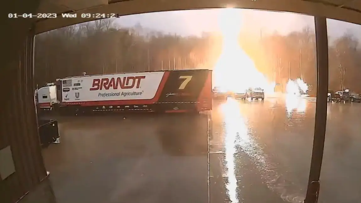 JR Motorsports lightning strike video