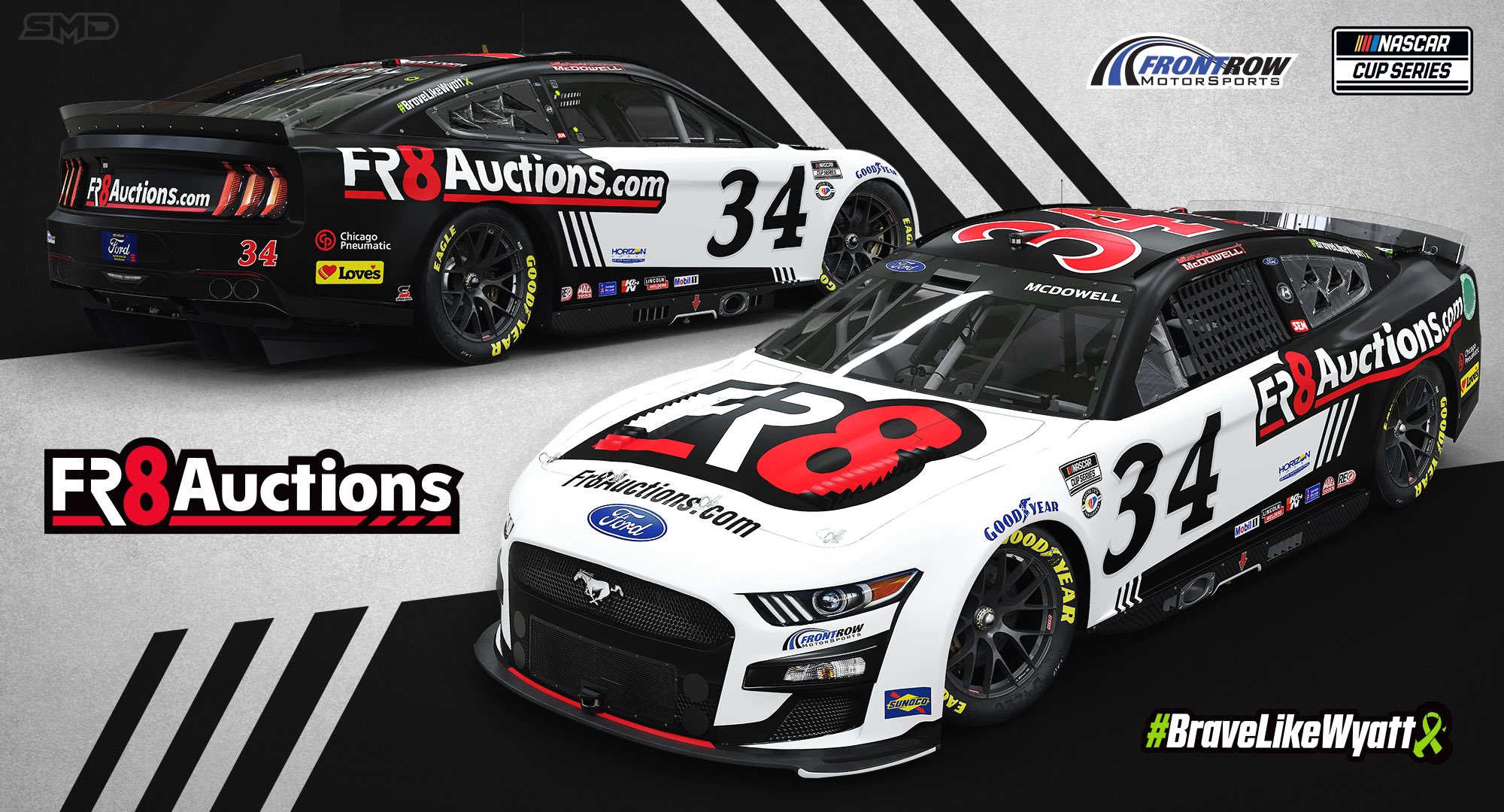Michael McDowell 2023 sponsors FR8 Auctions Front Row Motorsports NASCAR Cup Series