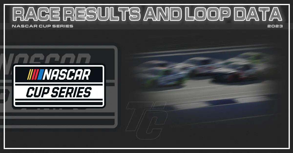 2023 NASCAR Cup Series race results 2023 NASCAR Cup Series loop data