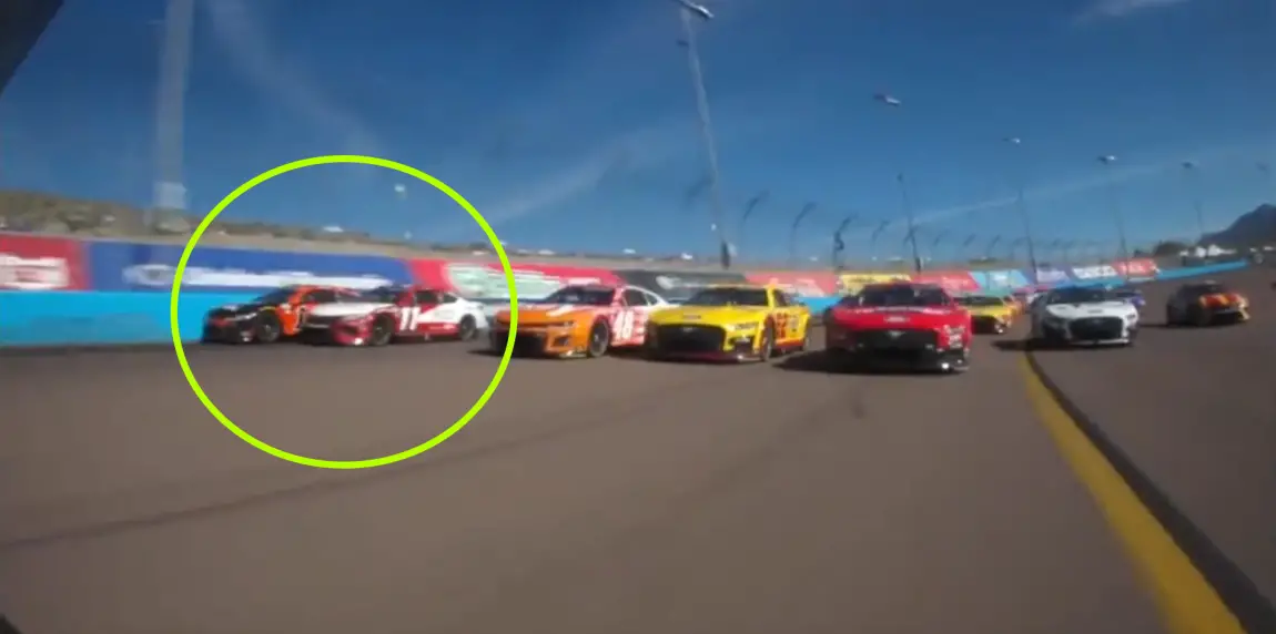 Denny Hamlin Ross Chastain incident Phoenix Raceway 2023 NASCAR Cup Series