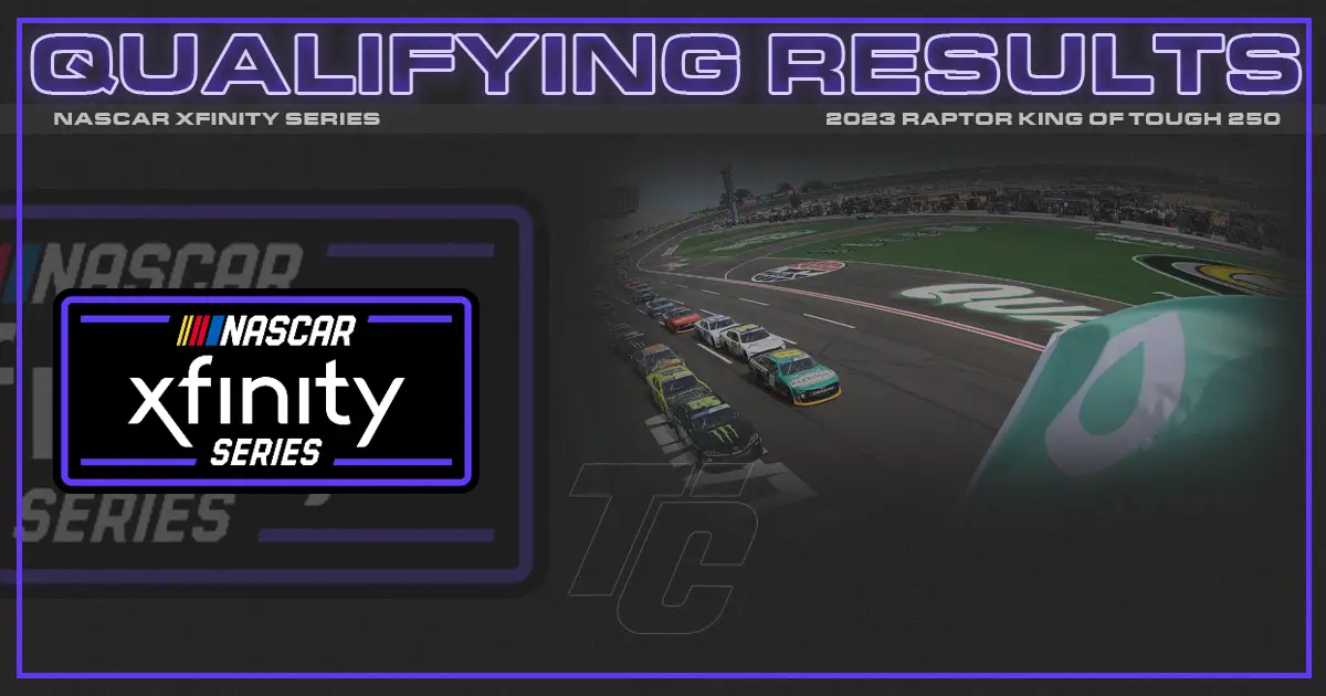 Raptor 250 starting lineup NASCAR Xfinity Series Atlanta Motor Speedway qualifying results