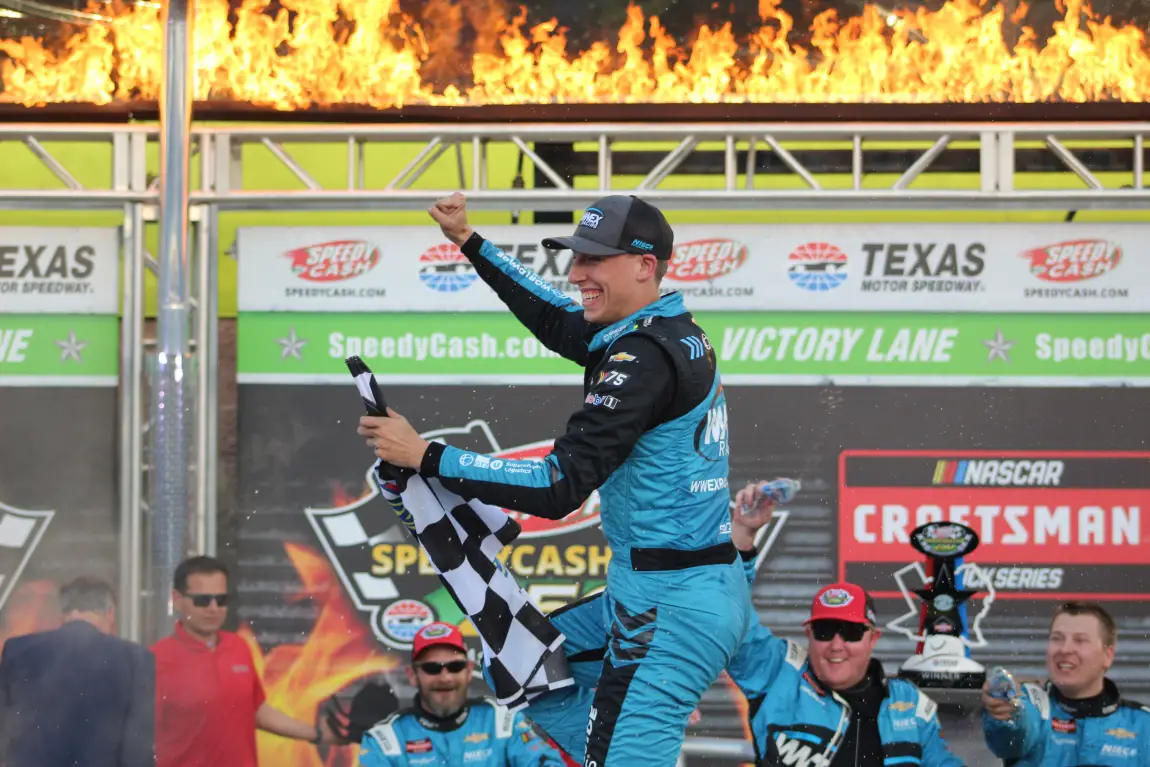 Carson Hocevar texas win NASCAR truck series 2023 inspection