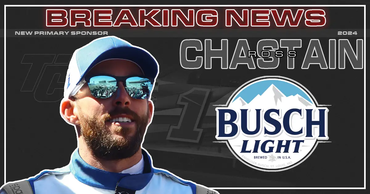 Ross Chastain Busch Light sponsorship 2024 trackhouse racing who will Busch sponsor in 2024?