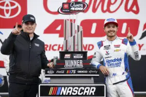Kyle Larson Richmond win Toyota Owners 400 inspection Who won the 2023 Toyota Owners 400?