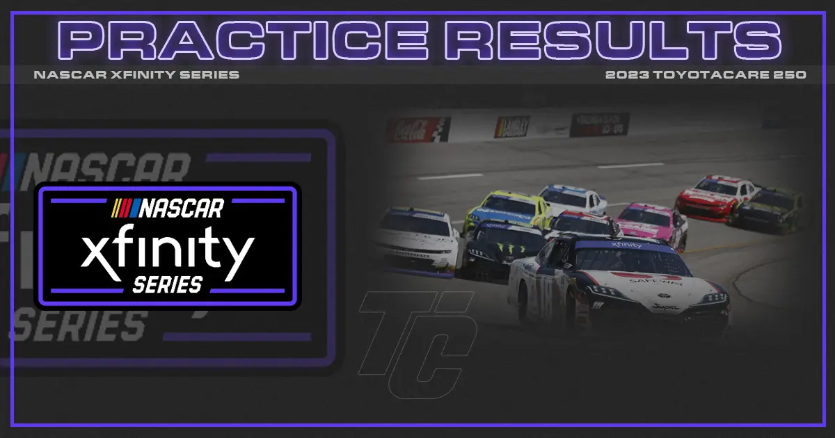 NASCAR Xfinity practice results richmond raceway ToyotaCare 250 practice results