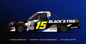 TRICON Garage Tanner Gray sponsor Black's Tire 2023 Darlington, North Wilkesboro, Charlotte