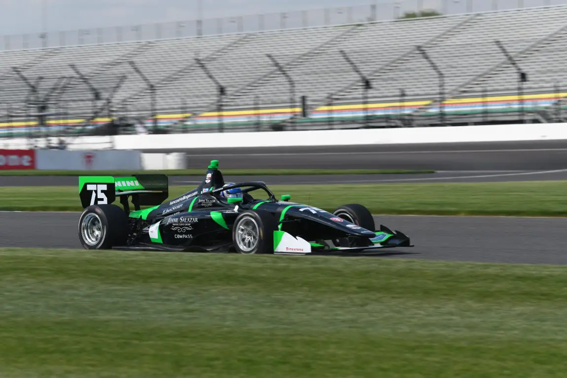 Matteo Nannini practices the No. 75 Juncos Hollinger Racing Indy NXT machine in practice.