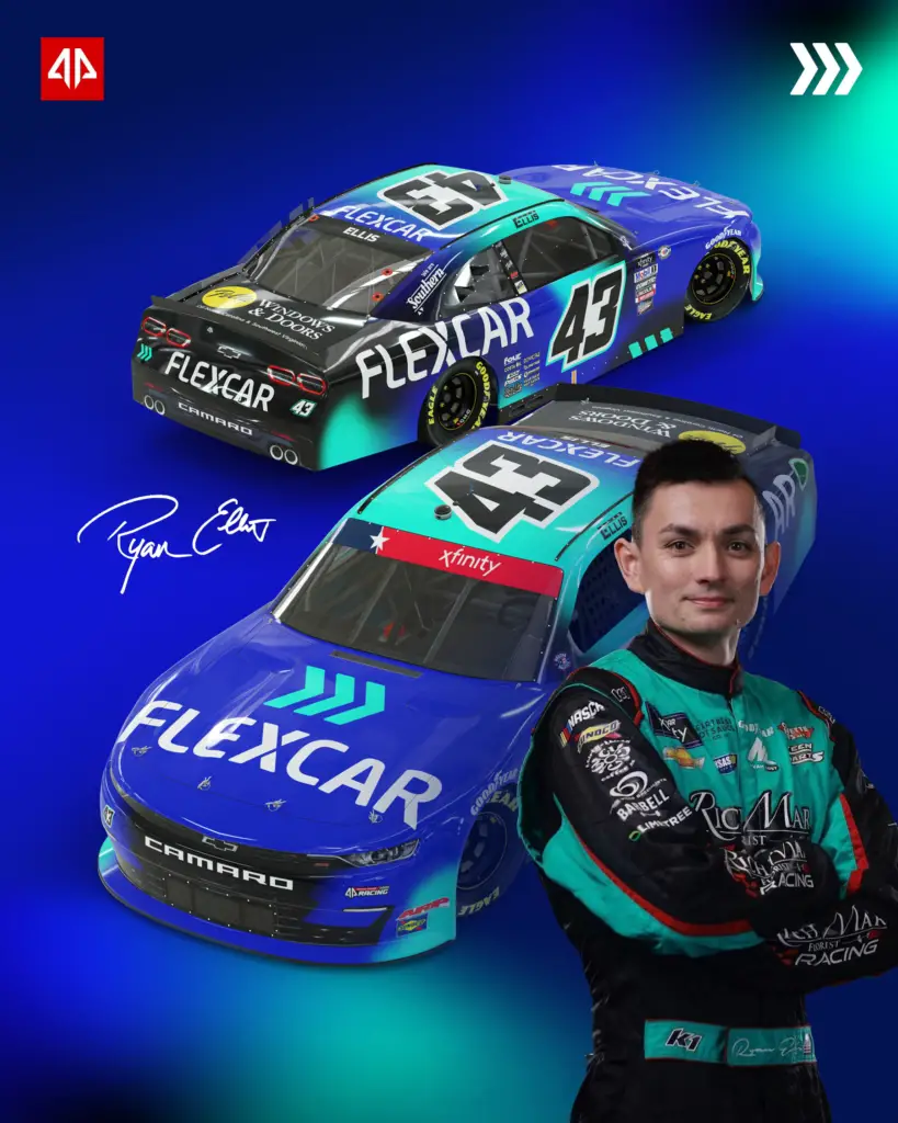 Ryan Ellis Alpha Prime Racing Flexcar sponsorship Charlotte 2023 NASCAR Xfinity Series