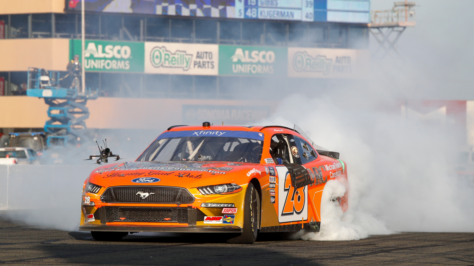 Aric Almirola win NASCAR Xfinity post-race inspection Sonoma inspection