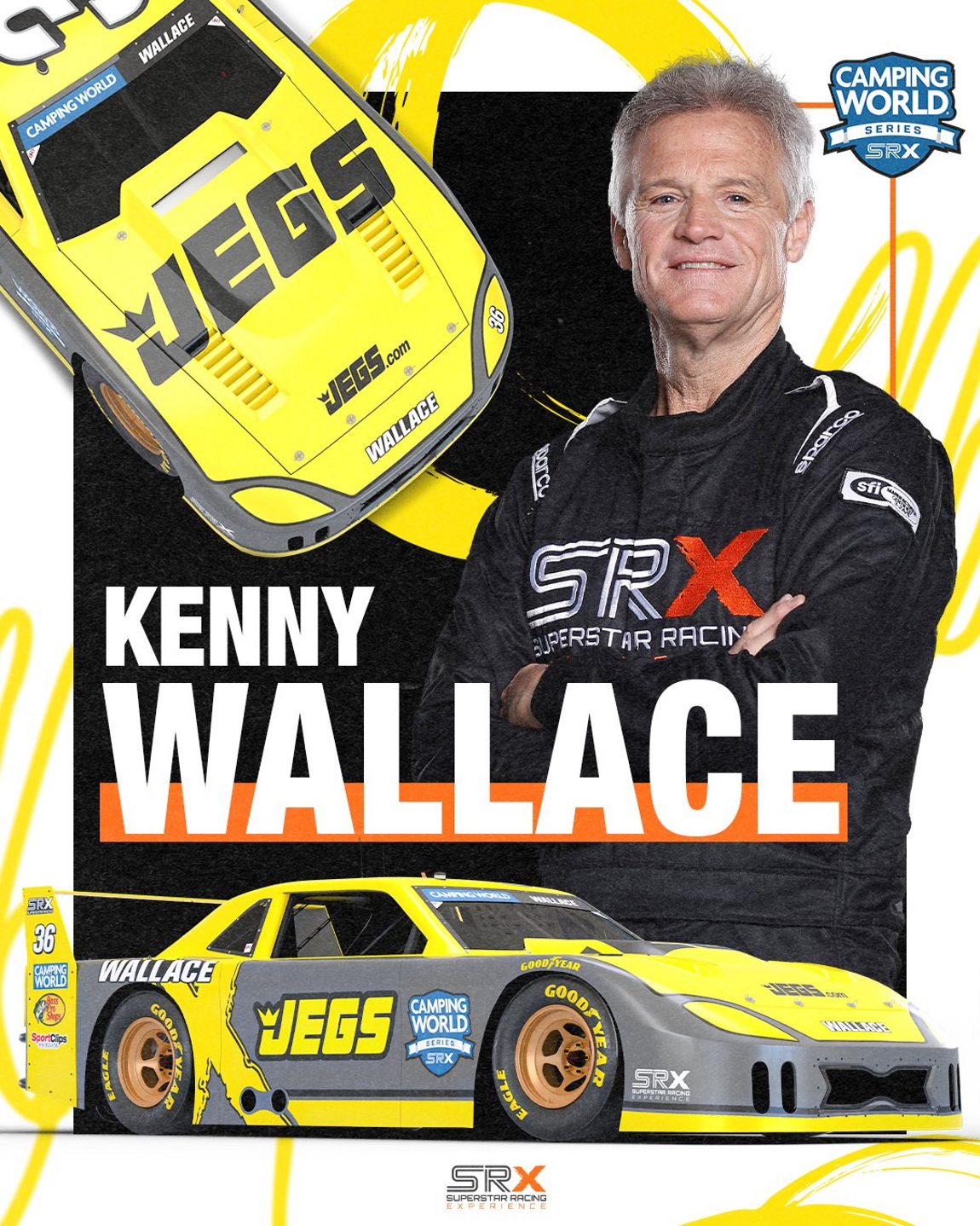 Kenny Wallace SRX Racing JEGS Performance 2023 Lucas Oil Speedway