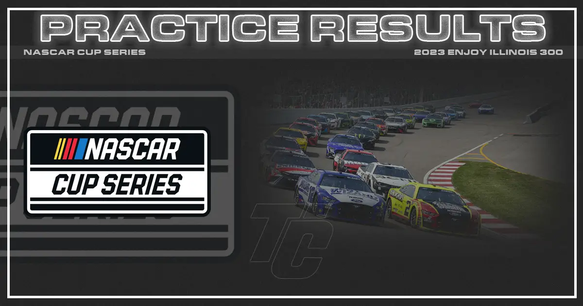 NASCAR Cup practice results Enjoy Illinois 300 practice NASCAR Cup Gateway practice