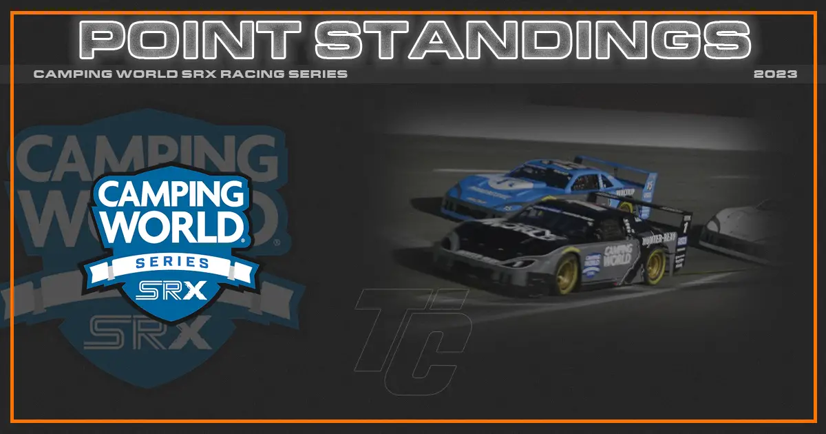 SRX Racing point standings 2023 Who is the SRX point leader? 2023 Camping World SRX point standings