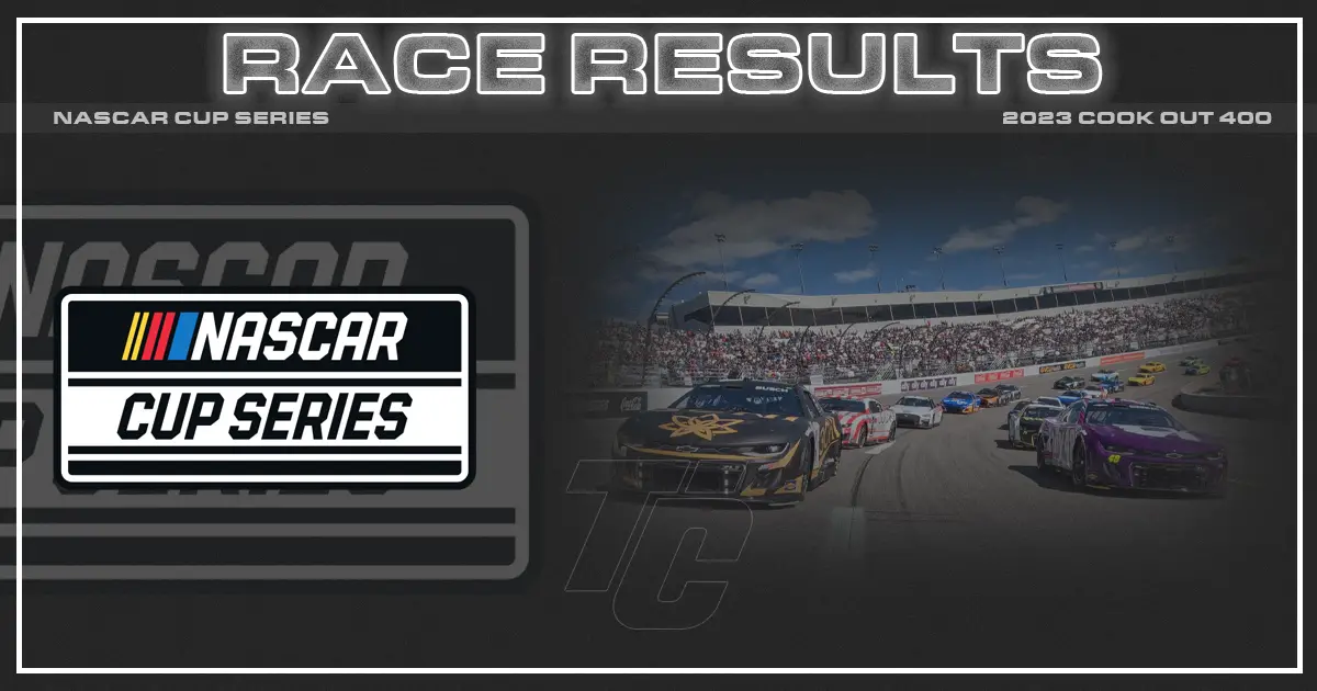 Cook Out 400 race results Who won the Cook Out 400? Who won the NASCAR Cup race at Richmond? NASCAR Cup Richmond race results