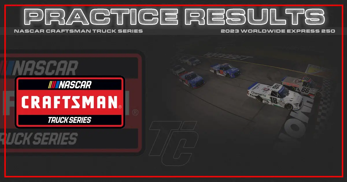 NASCAR Truck practice results Worldwide Express 250 practice results NASCAR Truck Richmond practice results