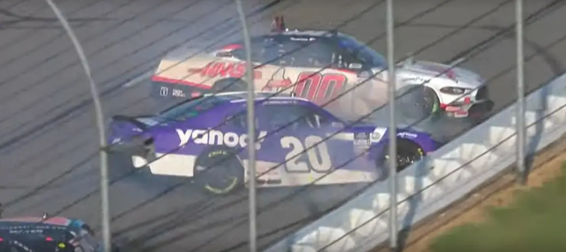 John Hunter Nemechek Cole Custer crash restart Pocono NASCAR Xfinity Series crash video Pocono