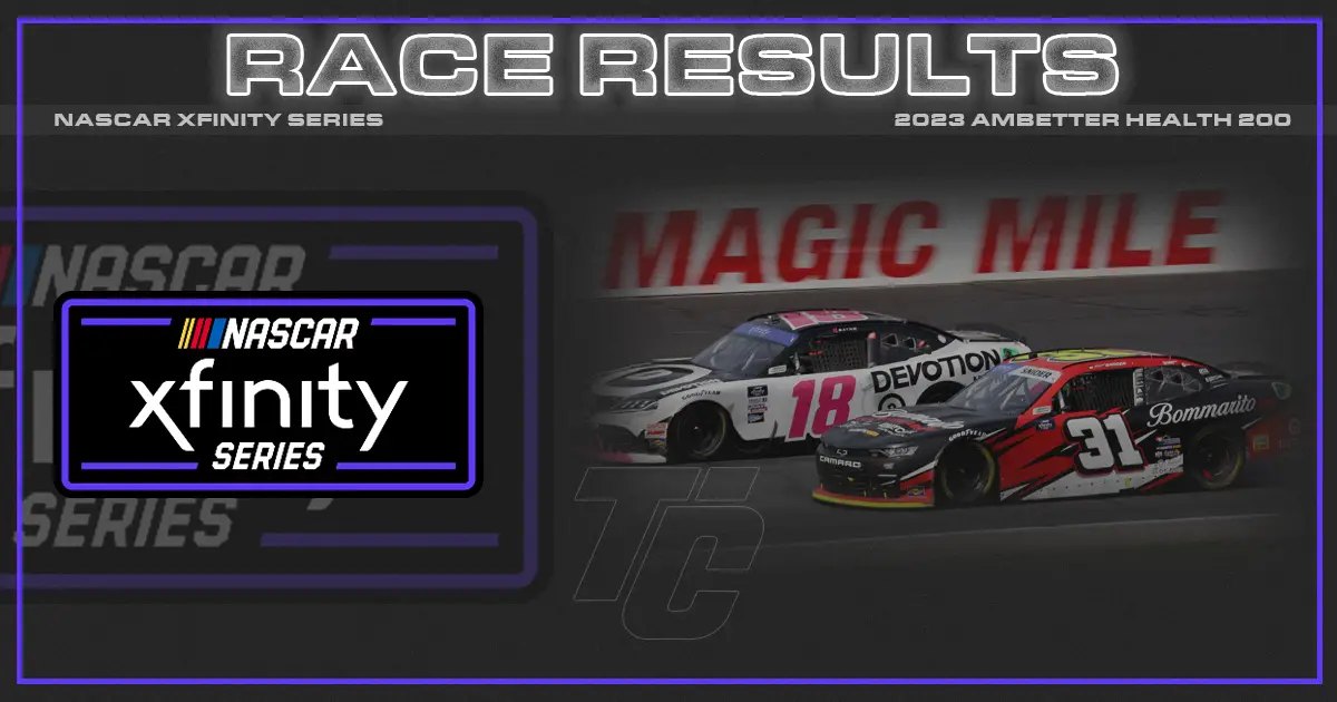 Ambetter Health 200 results Ambetter Health 200 race results NASCAR Xfinity race results NASCAR Xfinity New Hampshire results NASCAR Xfinity Loudon race results