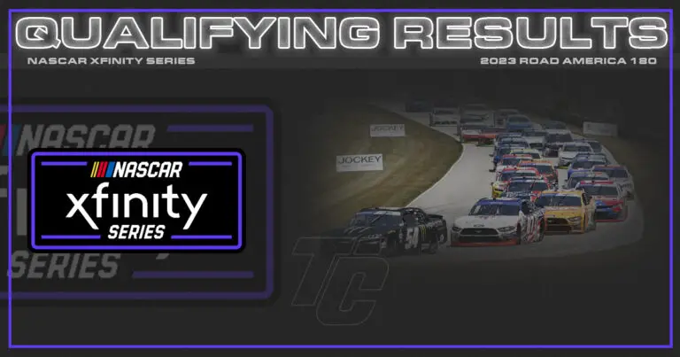 NASCAR Xfinity Road America 180 starting lineup NASCAR Xfinity Road America starting lineup Who is on pole for the Road America 180? NASCAR Xfinity qualifying results Road America 180 qualifying results