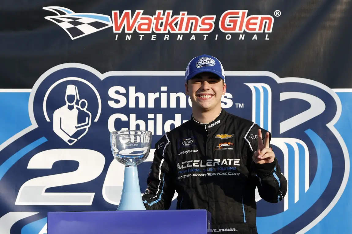 Sam Mayer wins Watkins Glen Ty Gibbs post-race inspection NASCAR Xfinity Series Shriners Children's 200 at The Glen