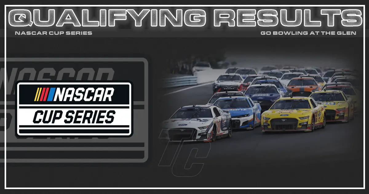 NASCAR Cup watkins glen starting lineup qualifying results Go Bowling at The Glen qualifying starting lineup who is on pole for the Go Bowling at The Glen?