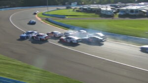 Watkins Glen big crash NASCAR Xfinity Series 2023 Justin Allgaier Cole Custer