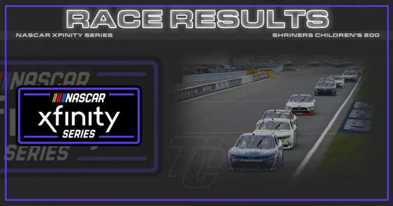 Shriners Children's 200 race results NASCAR Xfinity results Watkins Glen Who won the Shriners Children's 200?