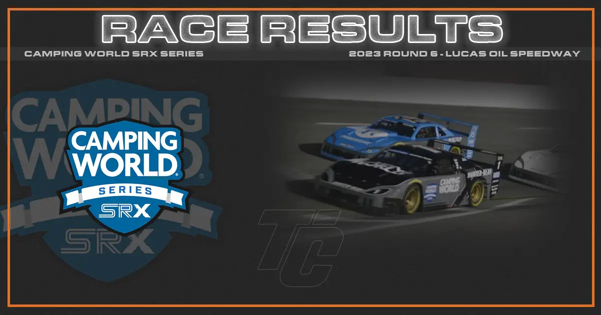 Camping World SRX Series race results Lucas Oil Speedway who won the SRX race at Lucas Oil Speedway?