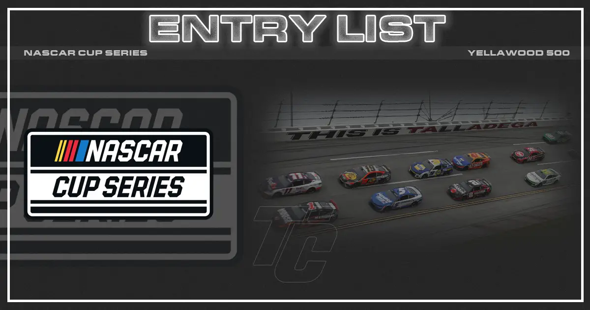 NASCAR Cup Series entry list Yellawood 500 Talladega Superspeedway