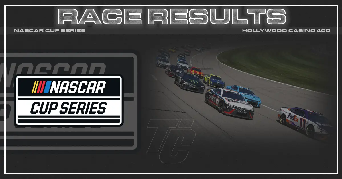 Hollywood Casino 400 race results NASCAR Cup Series Kansas Speedway